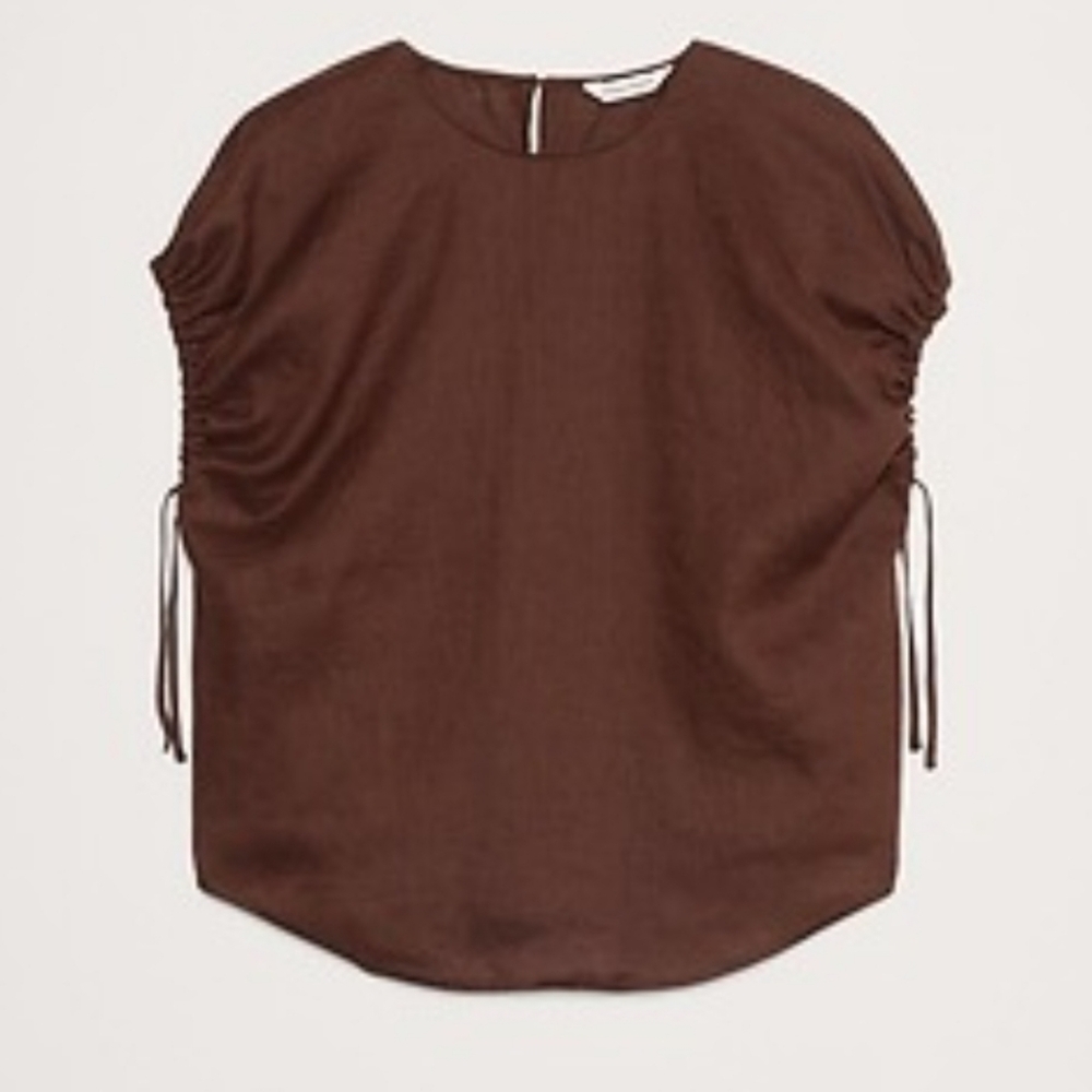 Banana Republic V Neck Linen Top